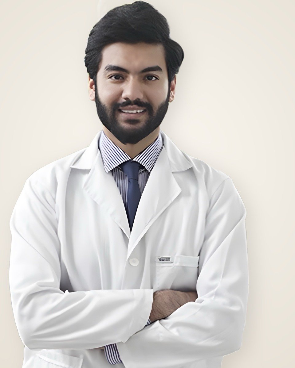 Dr. Maisem Javaid in the treatment room at La Dental Aésthetique